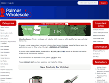 Tablet Screenshot of palmerwholesale.com